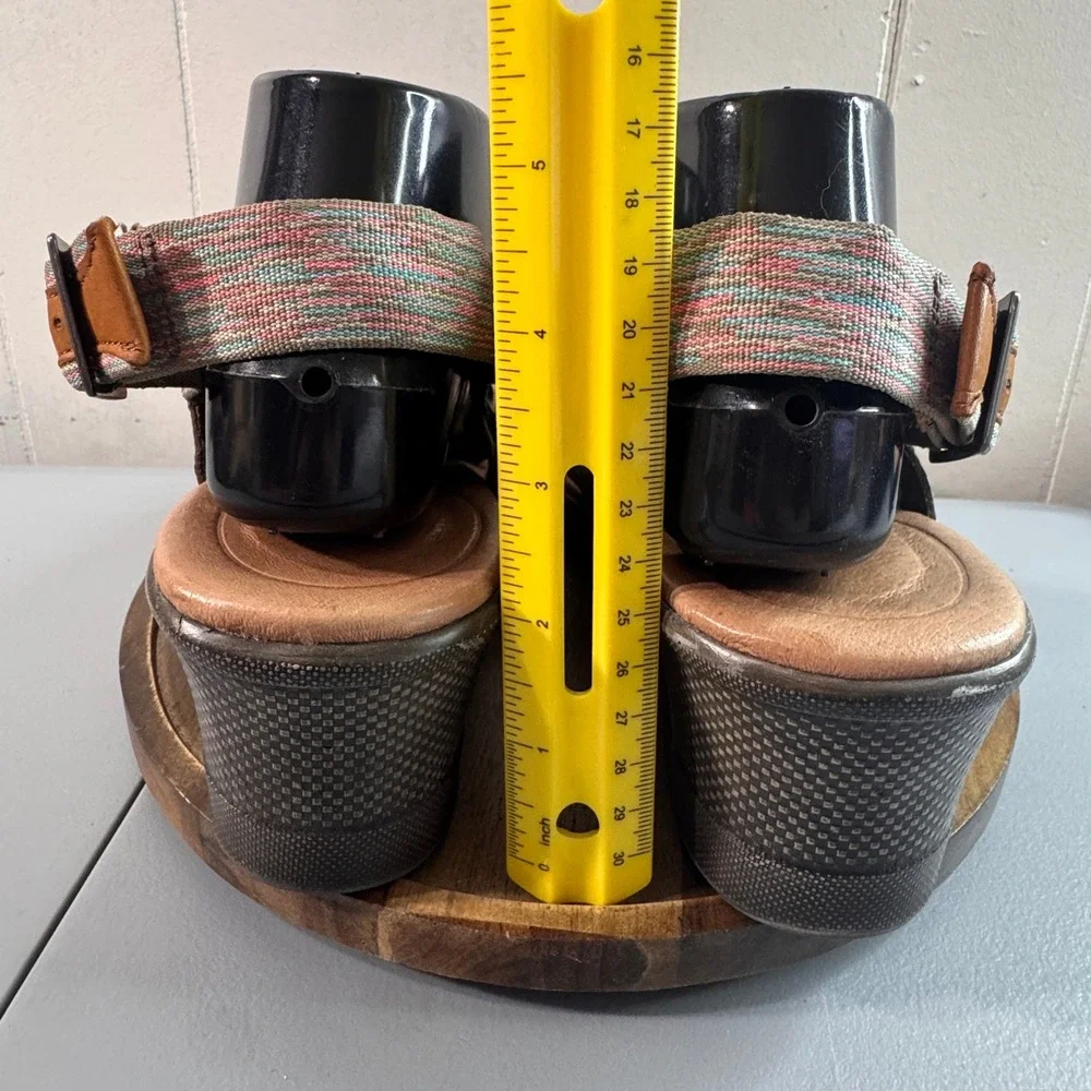 Keen Wedge Sandals Womens 9.5 Brown Multi Good Boho Strappy Buckle 1014313